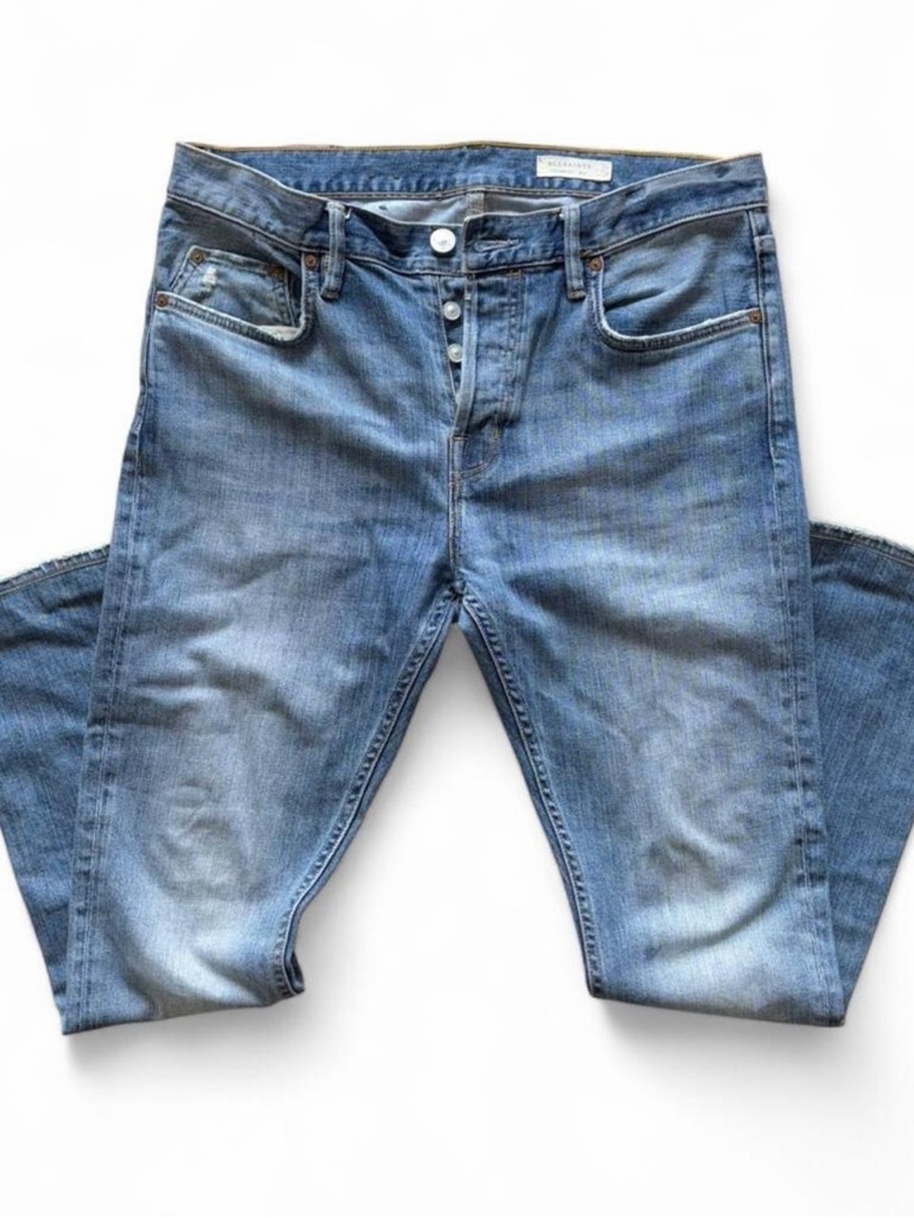 All Saints Mens Cigarette Fit Jeans